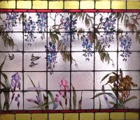 Lot 687 - Five glazed and leaded windows.