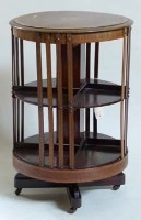 Lot 696 - Edwardian mahogany revolving bookcase.