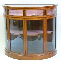 Lot 707 - Edwardian mahogany and inlaid display cabinet.