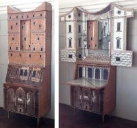 Lot 740 - Fornasetti bureau bookcase
