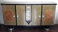 Lot 752 - Italian Art Deco design green lacquered sideboard
