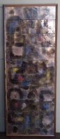 Lot 753 - Enamel on copper panel plaque   set within