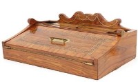 Lot 12 - King wood lap desk Regency.