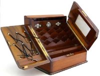 Lot 17 - Figured walnut stationery slope.