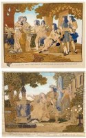 Lot 28 - Two gilt framed embroidered pictures (2).
