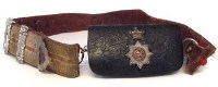 Lot 42 - Victorian cross belt with pouch.