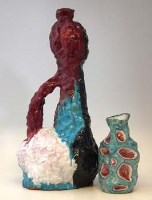 Lot 93 - Two Italian art pottery vases circa 1960
