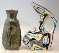 Lot 108 - Italian pottery ewer in the style of Salvatore