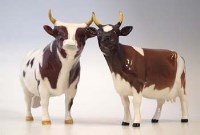 Lot 116 - Beswick Ayrshire cow and calf.