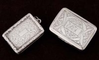 Lot 180 - Two silver vinaigrettes.