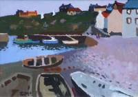 Lot 237 - Donald McIntyre, White Markers, Crail, acrylic.