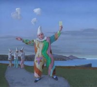 Lot 239 - Claude Harrison, Winners & Losers, oil.