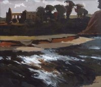 Lot 245 - Donald McIntyre, Bolton Abbey and River Wharfe, acrylic.