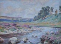 Lot 265 - Allan Stewart, On The Dye, oil.