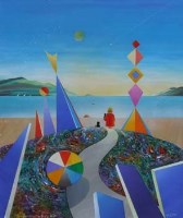 Lot 277 - David Wilde, Homage to the Slate God, acrylic.