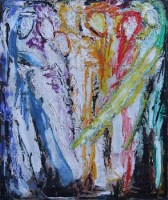 Lot 280 - Marian Bohusz-Szyszko, Jesus and the Apostles, oil.