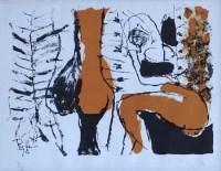 Lot 343 - Roger Hilton, Untitled, signed limited edition lithograph.