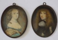 Lot 374 - After Samuel Cooper, portraits, miniatures (2).