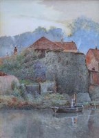Lot 378 - Miller Smith, River view, watercolour.