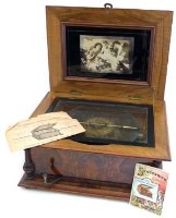 Lot 388 - Walnut cased German Symphonion