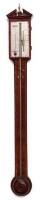 Lot 389 - Mahogany stick barometer