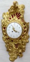 Lot 392 - Gilt Cartel clock.