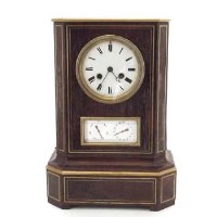 Lot 401 - French day and date mantel clock