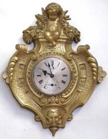 Lot 405 - Single fusee in gilt wall case (a marriage)