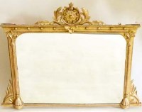 Lot 409 - Gilt over mantel mirror