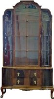 Lot 421 - Queen Anne style display cabinet.