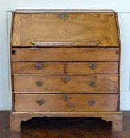 Lot 422 - Small walnut bureau.