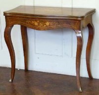 Lot 438 - French fold-over card table.