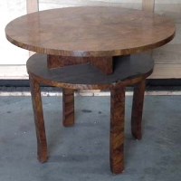 Lot 514 - Gio Ponti style walnut veneered circular