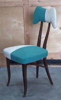 Lot 523 - 1950's design single chair   with green and cream