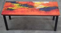 Lot 531 - Ceramic topped 1950's design table  with mottled