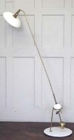 Lot 555 - 1950's design floor light,   with white enamel