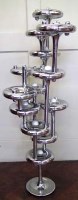 Lot 562 - 1960's design chromed floor light,   with