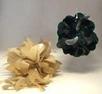 Lot 563 - Two ceiling lights by Raoul Raba,   in green and