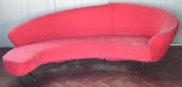Lot 570 - 1950's design sofa   with curved tapering form