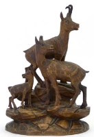 Lot 11 - Black forest group of deer.