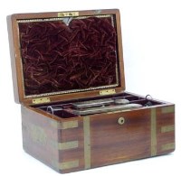 Lot 19 - Mahogany brass inlaid box.