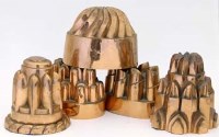 Lot 20 - Five copper jelly moulds.