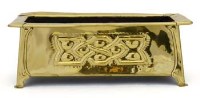 Lot 22 - Brass Art Noveau planter.