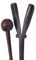 Lot 102 - Knobkerrie and a cleft stick (2).