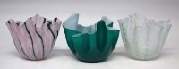 Lot 135 - Venini Handkercheif vase and two others