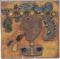 Lot 158 - Stig Lindberg plaque.
