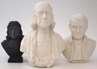 Lot 250 - Two Methodist Parian busts   depicting John
