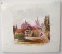 Lot 253 - English porcelain Methodist plaque circa 1800