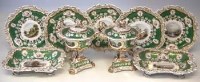 Lot 260 - Davenport porcelain green dessert service
