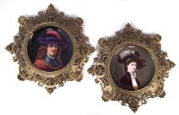 Lot 267 - Two German porcelain plaques.